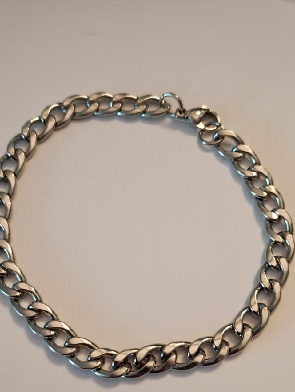 Men's Silver Chain Bracelet - Stainless Look